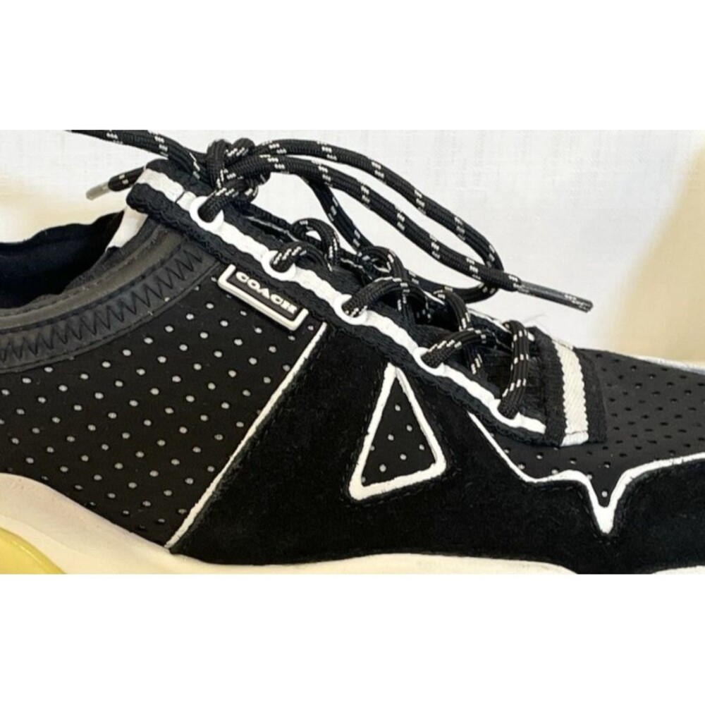 Coach Citysole Runner Women’s Size 10 B Black White Sneakers Shoes Lace Up - Picture 3 of 12